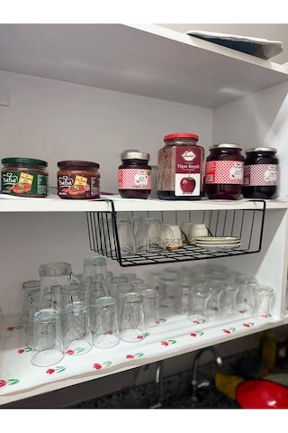 Magic Objects Metalik Dolap Içi Çelik Sepet Raf Kanguru 1 Parça Mutfak Siyah Siyah