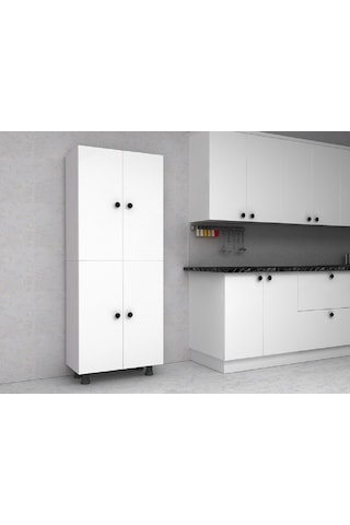 Ural 8 Raflı Çok Amaçlı Mutfak Banyo Ayakkabılık Dolabı 70 Cm