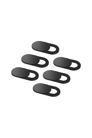 Geeksen Kamera Koruması Kaydırmalı Kapağı - Telefon/tablet/dizüstü Bilgisayar Uyumlu - Siyah - 6 Adet Paket