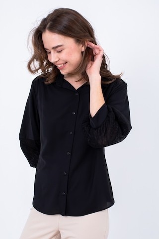 Cliche Kadın, Kolları Ve Arka Kısmı Dantel Detaylı, Bluz Çok Renkli
