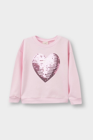 Defacto Kız Bebek Bisiklet Yaka Baskılı İçi Yumuşak Tüylü 2li Sweatshirt E8922a525aupn441 Pembe