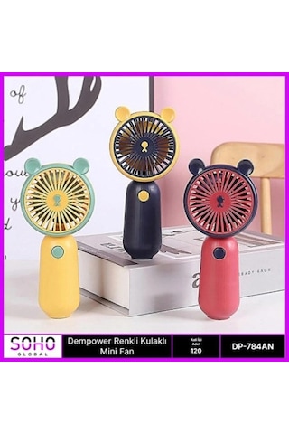 Dodes Renkli Kulaklı Mini Fan Dodes Renkli Kulaklı Mini Fan