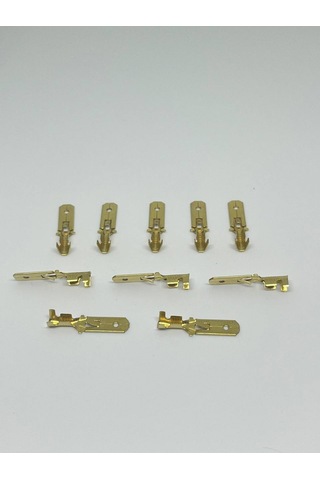 10 Adet 6,3mm Erkek Fiş Terminal Kablo Ucu Sf1eu