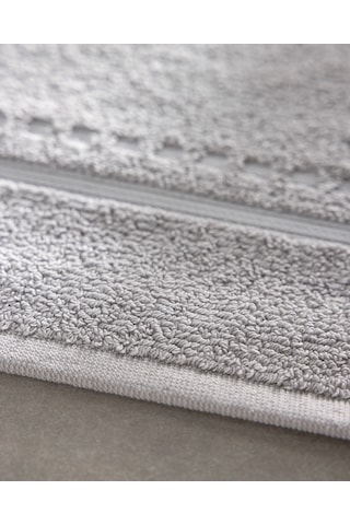 Madame Coco Angeline Pamuklu Ayak Havlusu - Gri - 50x80 Cm - Natural Koleksiyon Gri