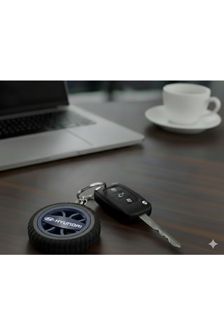 Hyundai Uyumlu Özel Tasarım Anahtarlık - Premium Hafif Ve Dayanıklı Mavi