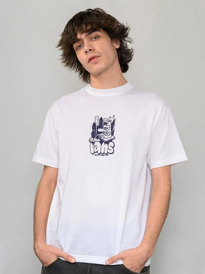 Vans Traffic Cone Ss Erkek Tişört Vn000pcywht1 Vn000pcywht1 Bey Beyaz