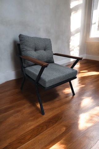 Pilocca Demonte Metal Tekli Bahçe Mobilyası, Gri, 60x60 Cm Gri