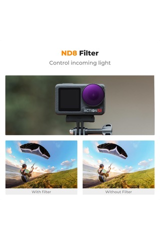 K&f Concept Nd8 3 Stop Lens Filtresi Djı Osmo Action 3/4/5 Pr