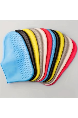 Willowhaven 5 Pairs Mixed Colors Su Geçirmez Lateks Ayakkabı Kılıfları Erkek Ve Kadın İçin Kalın Kaymaz Dayanıklı Altın