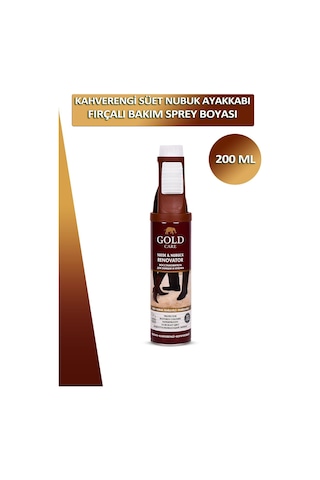 Gold Care Süet Nubuk Ayakkabı Temizleyici Fırçalı Bakım Sprey Boyası 200 Ml 001