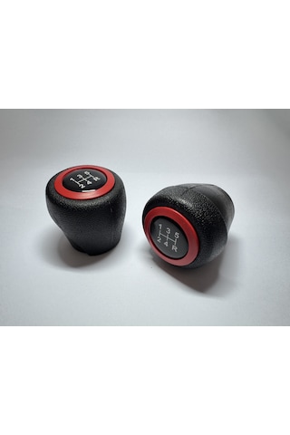 Mandallı Vites Topuzu - Bey172-mandallı-siyah Gövde Kırmızı Kapak 12345r