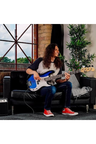 Midex Cbg-460bl 46 İnç 4/4 Yetişkin Amfili Bas Gitar Seti Blue