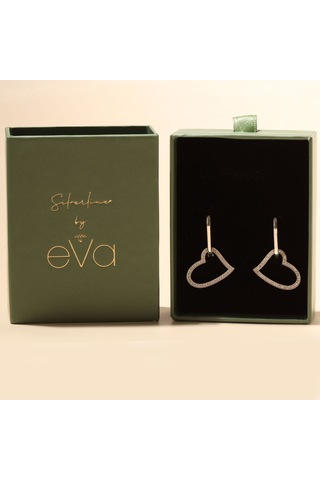 Büyük Kalp Küpe 717057 Silver