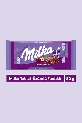 Milka Üzümlü Fındıklı Tablet Çikolata 5 x 80 G