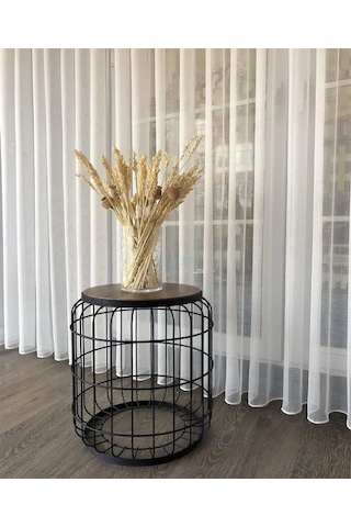 Evdepo Home Kullanıma Hazır Örme Tül Perde (542092376)