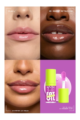 Nyx Professional Makeup Fat Oil Chillz Parlatıcı Dudak Yağı - Strawberry Slush