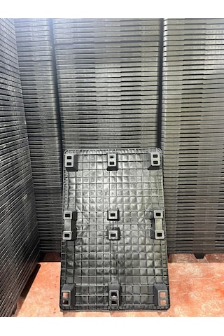 80 X 120 X 15 Cm Plastik Palet Siyah Üzeri Kapalı