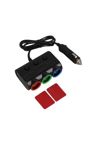 Olesson 1523 12-24v Çift Usb Girişli 120w 80cm Kablolu 3 Lü Araç Çakmak Çoklayıcı Çakmaklık Çoğaltıcı