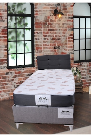 Azrayatakmobilya Tek Kişilik Yatak+Baza + Başlık Basic 90 x 190 CM