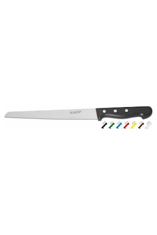 Kapp Dişli Ekmek Bıçağı - Siyah 19.5 CM