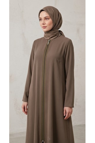 Ferace Fermuarı / 110 Cm / Açık Kahverengi / Misina Dişli