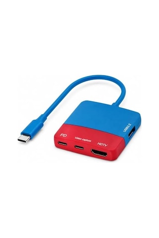 Nintendo Switch İle Uyumlu Usb-c Video Capture Ve Docking Station, 4-in-1 Pd 100w Hızlı Şarj, 1080/60hz Capture-out, 4k Loop-out, Usb 3.2 Veri Transferi Zr1282