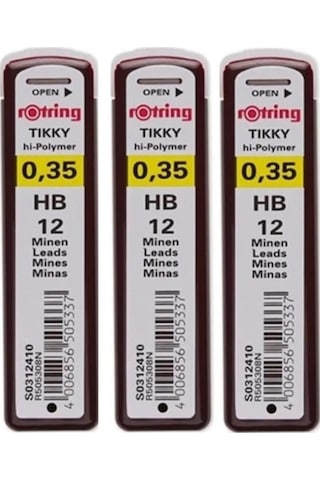 Rotring Siyah Kalem Uçu 0.35 MM 3 Adet