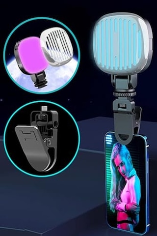 Şarjlı Rgb Led Selfie Video Kamera Işığı/filtreli Tripod Uyumlu Ve Mandallı 3000-9000 Kelvin