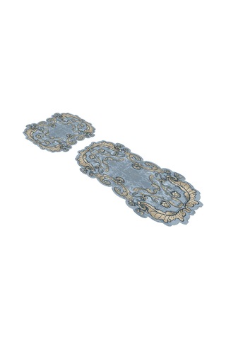 Alanur Karanfil Lazer Kesim 2 Li Banyo Takimi St210149gr Mavi