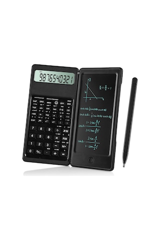 Valkyrie S9 Dijital Not Defterli Bilimsel Fonksiyonlu Hesap Makinesi E-writer - Katlanabilir Siyah