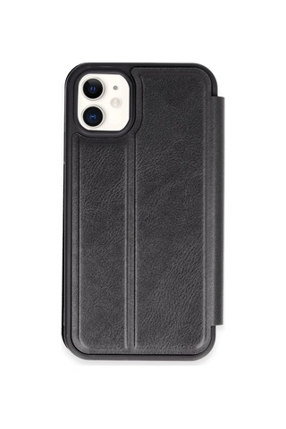 Mey İthalat Apple iPhone Uyumlu 11 Kılıf Flip Cover - Siyah Beyaz