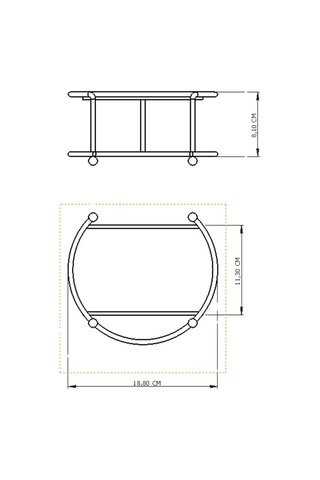 Gümüş Sunumluk 2'li Küçük Boy Metal Sunumluk Hediyelik Dekorasyon İkramlık / Şeffaf Pleksi / Paslanmaz
