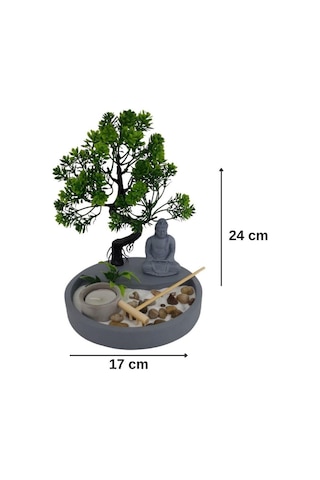 T.concept Mini Buda Heykeli Yuvarlak Zen Bahçesi