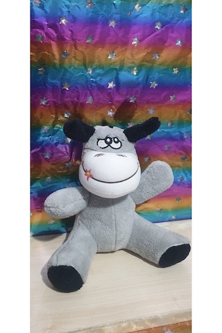 Sevimli Peluş 20 Cm Eşek Uyku Arkadaşı Oyuncak Hediyelik Özür Dilerim Gri