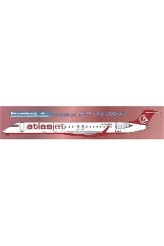 Nazca Decals Crj9003 1/144 Ölçek, Atlasjet Crj-900