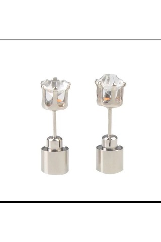 Led Işıklı Kristal Küpe Beyaz