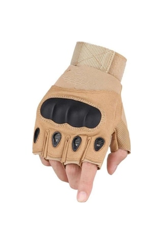 Single Sword Yarım Parmak Taktik Bisiklet Motosiklet Eldiveni