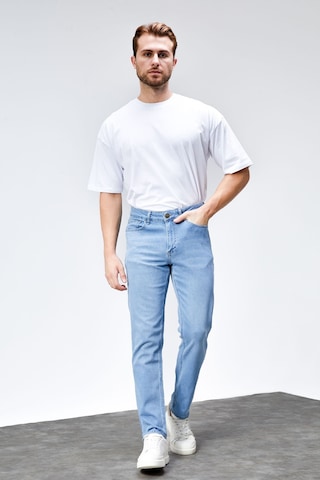 HLT Jeans Erkek Buz Mavi Regular Fit Boru Paça Esnek Likralı Jeans Kot Pantolon Hlthe001981 Buz Mavisi