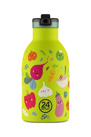 Clima Bottle Veggie Friends Pipetli Paslanmaz Çelik Termos 330 Ml Açık Yeşil