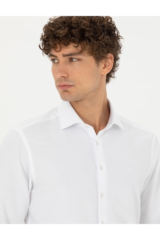 Pierre Cardin Erkek Beyaz Desenli Gömlek 50275686-vr013 Beyaz