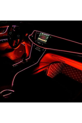 Kırmızı 5 Metre Neon Ip Torpido Ledi Oto Şerit Led