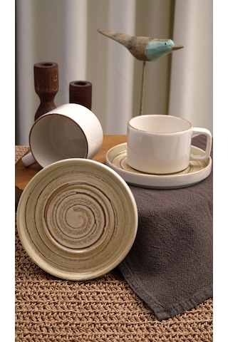 Heda Porselen Jüpiter Porselen Çay Takımı 4 Parça 2 Kişilik