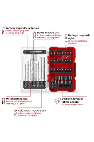 Einhell M-CASE 39 Parça Matkap Uç Seti - 49108763