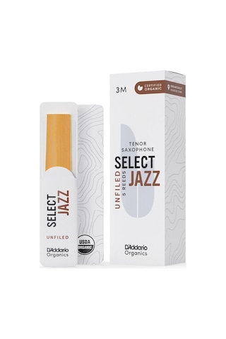 D\'addario Woodwinds Organic Select Jazz Unfiled Tenor Saksafon Kamışı No:3 Medium