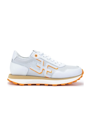 Fabi Erkek Hakiki Deri Beyaz/turuncu Sneakers & Spor Ayakkabı 510 Fu0876b Erk Ayk Y24 Bıanco/arancıo Çok Renkli
