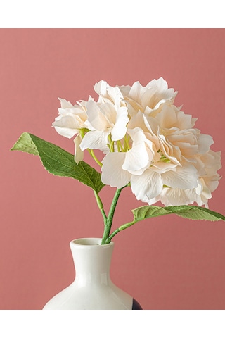 English Home Hortensia Tek Dal Yapay Çiçek Şampanya