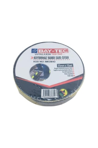 Bay-Tec Mk0842 Kaydırmaz Zemin Bandı Sarı-Siyah 25Mmx15Mt (552852204)