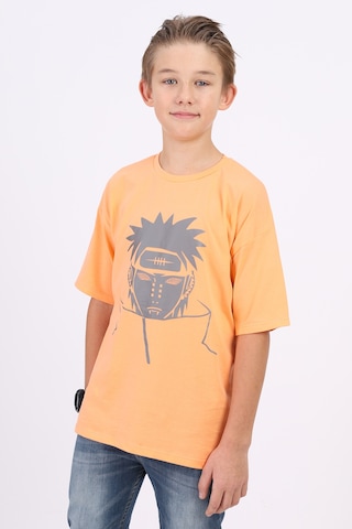 Toontoy Kids Toontoy Unisex Çocuk Reflektör Baskılı Tişört Turuncu