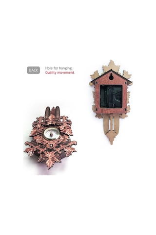 Ulzyvf Guguklu Duvar Saati Ahşap Asılı Dekorasyon Ev/kafe/restoran Vintage Stili Salıncak Oturma Odası Stili 1 Çok Renki