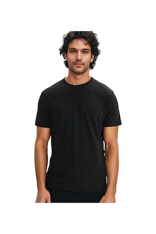 Ar-ma Erkek Regular Fit Pamuk Süprem Basic Bisiklet Yaka Tişört Y31344408002 Siyah M